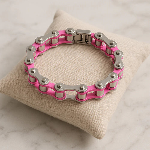 SteelChainn różowo-srebrny